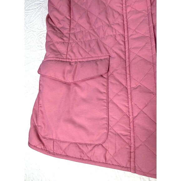Peter Millar Golf Womens Addison Quilted Travel Full Zip Golf Vest Rose‎ SM NEW - Picture 7 of 16